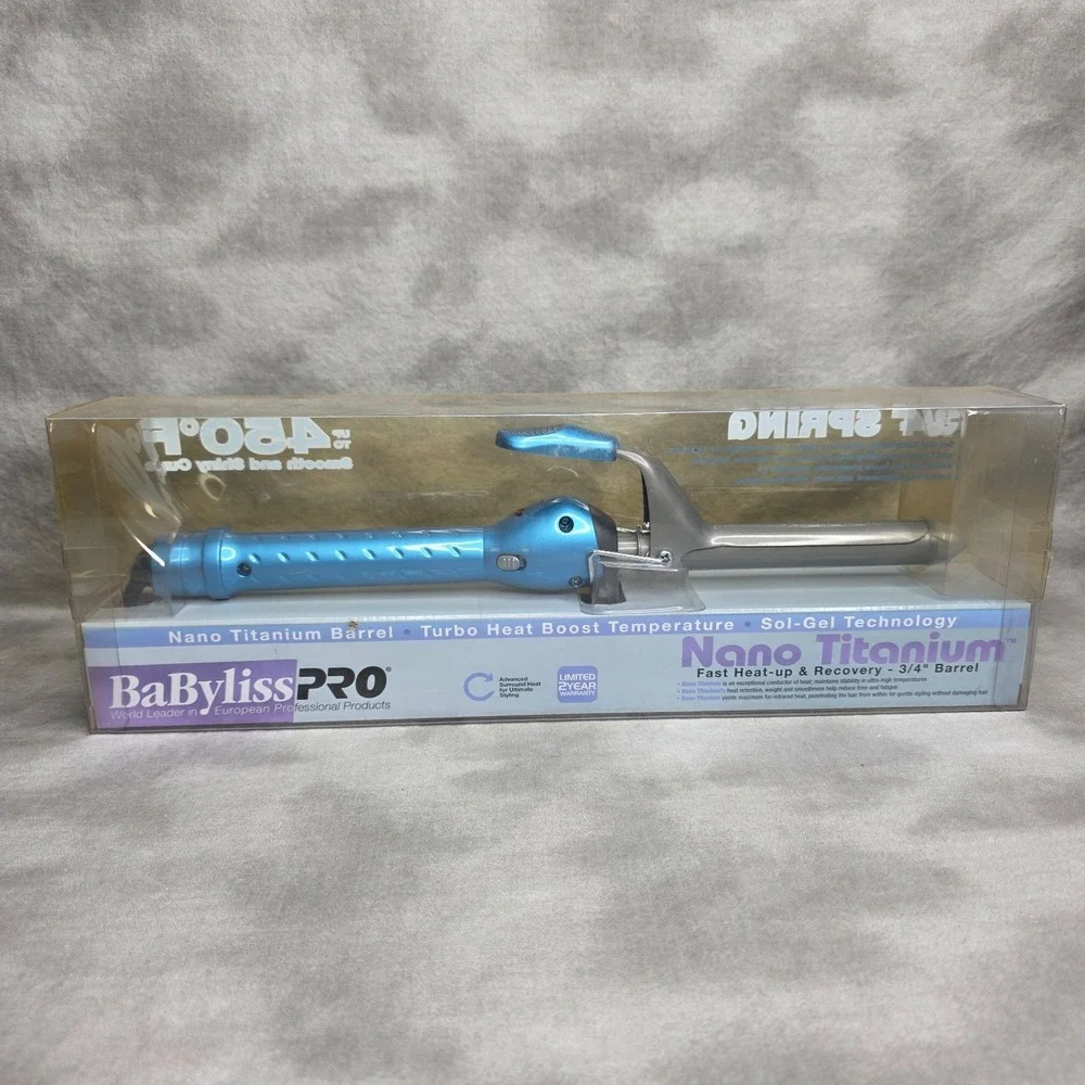 BaBylissPRO Nano Titanium Curling Iron 3/4 Inch Barrel BABNT75SN NEW